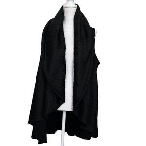 Alice + Olivia Open Front Cardigan Vest Women’s Size XS Black Sleeveless Drape